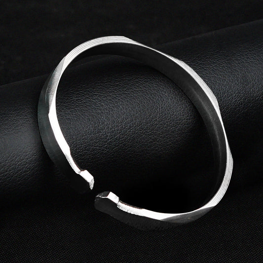 10mm Silver Flat Singaar Bangle