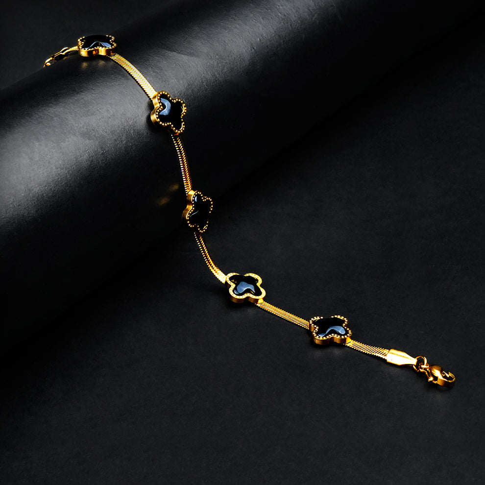 3mm Golden Black Vancleef Bracelet