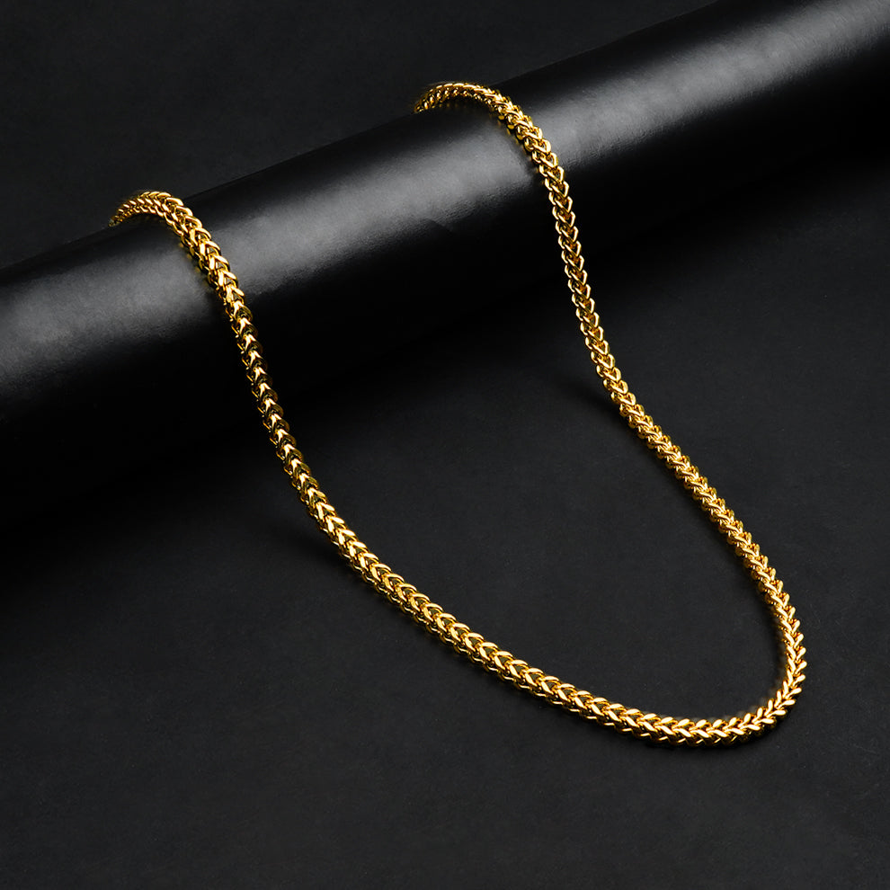 Pair Of Flexgold Square Wheat Chain