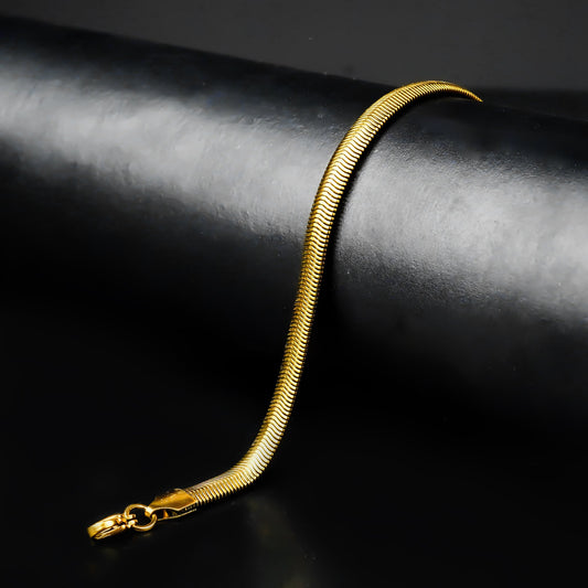 6mm Golden Flex Snake Chain Bracelet -316L
