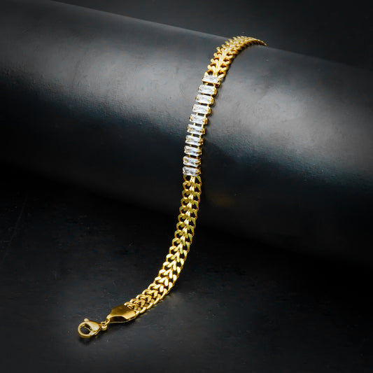 Golden Emerald Crystal Bracelet -316L