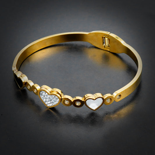 Golden Heart Bangle-316L
