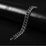 Pair Of Black Beaded Miami Chain