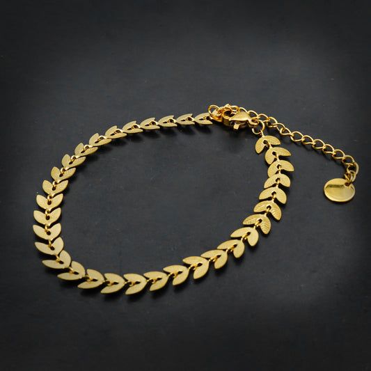 Golden Leaf Bracelet-316L