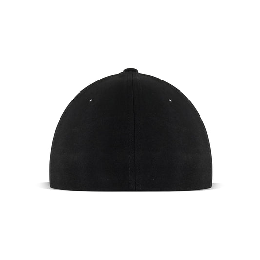 Classic Black Front Plain Fitted P-Cap