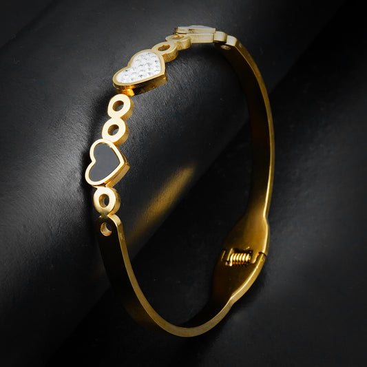 Golden Heart Bangle-316L