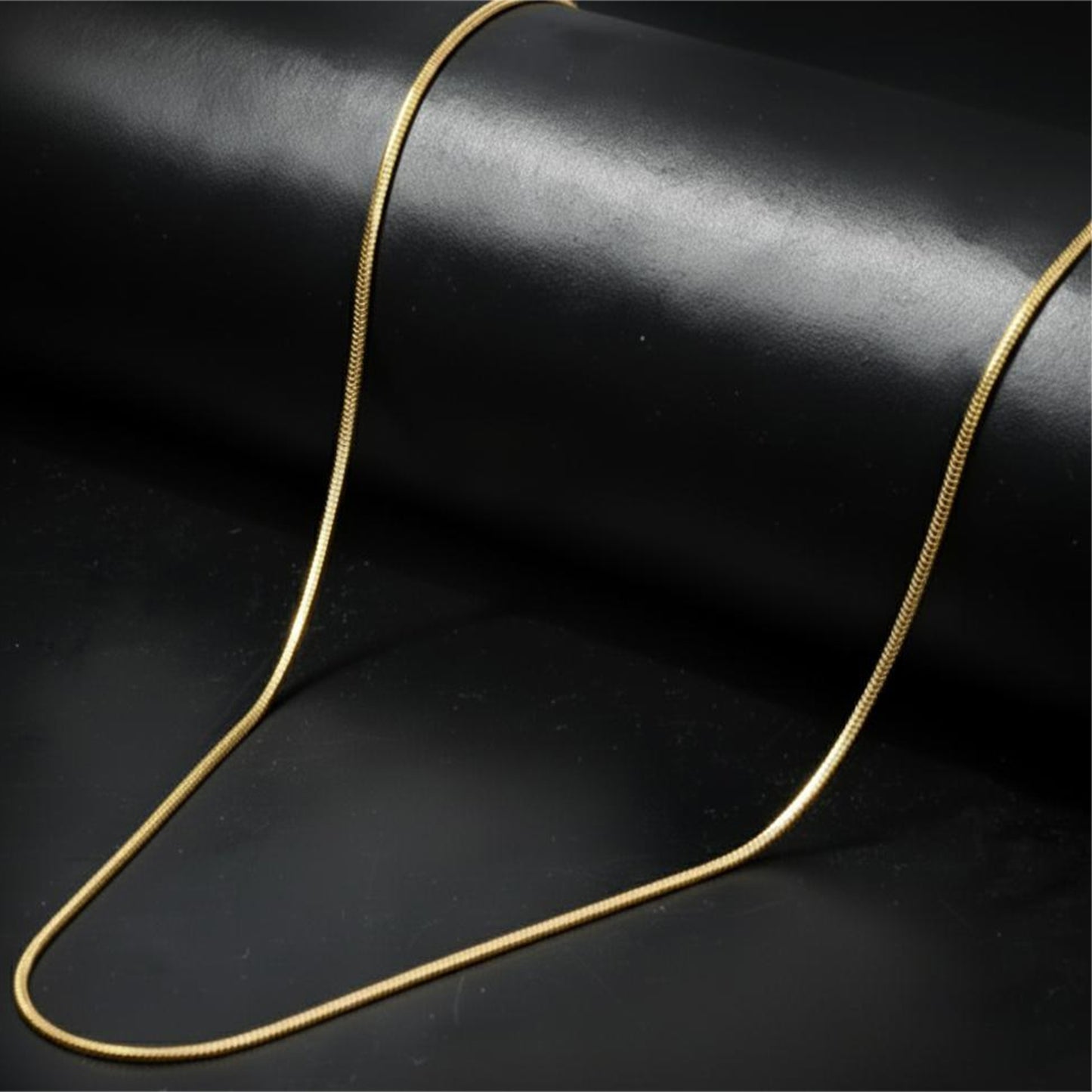 1.2mm Golden Round Snake Chain -316L