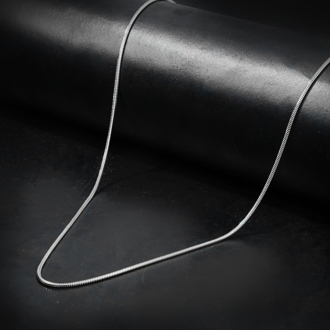 1.4mm Silver flex round snake -316L