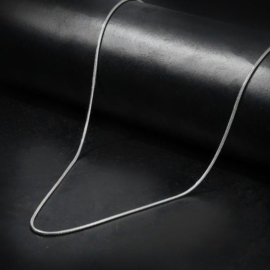 1.4mm Silver flex round snake -316L