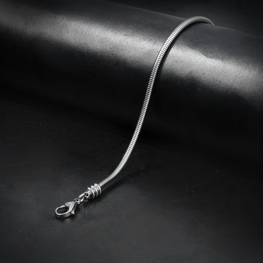 Pair Of Silver Flex Round Snake Chain