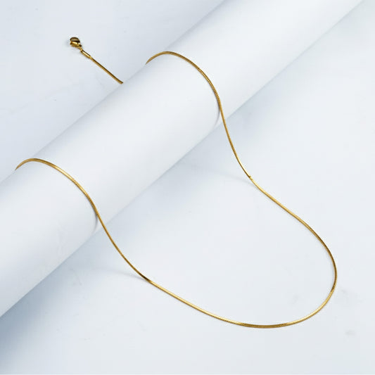 1.2mm Golden Round Snake Chain -316L