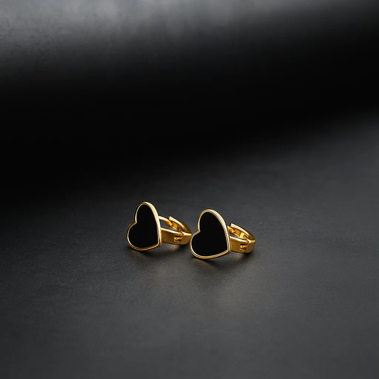 Black Heart Earrings