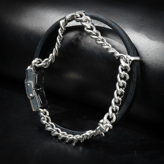 11mm Fusion Double Layer Leather Strap Bracelet