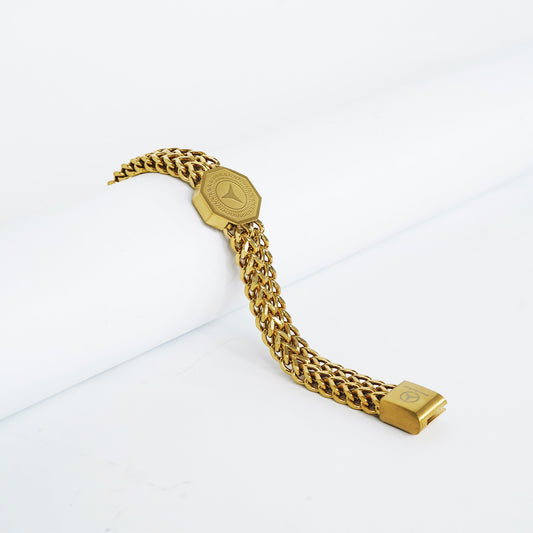 11mm Golden Mercedes Bracelet-316L