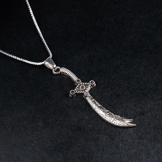Silver Zulfiqar Necklace Pendant