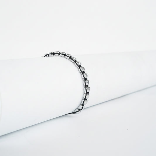 6.5mm Silver Shamballa Bracelet