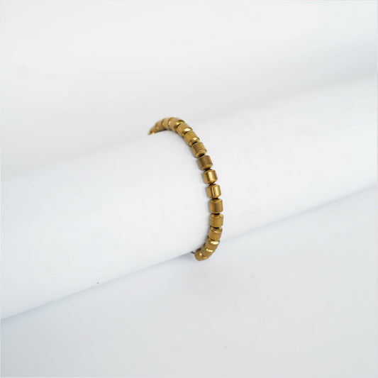 6.8mm Golden Hematite Bracelet.