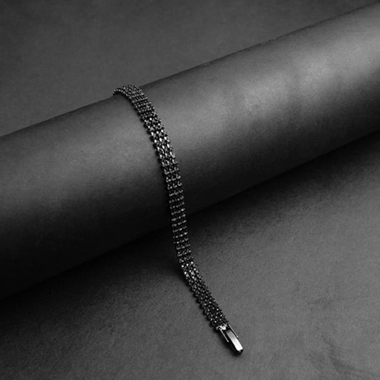 Black Rhinestone Bracelet -316L