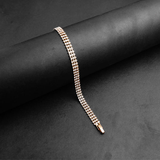 Golden Rhinestone Bracelet -316L