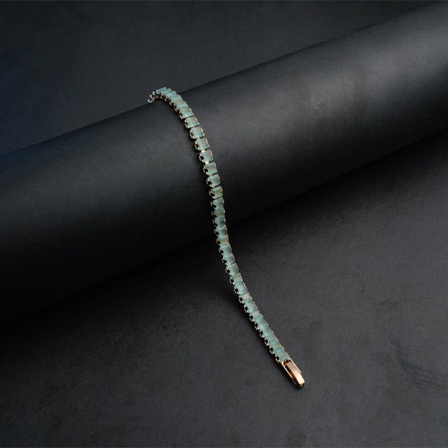 Sky Green Crystal Diamond Bracelet -316L