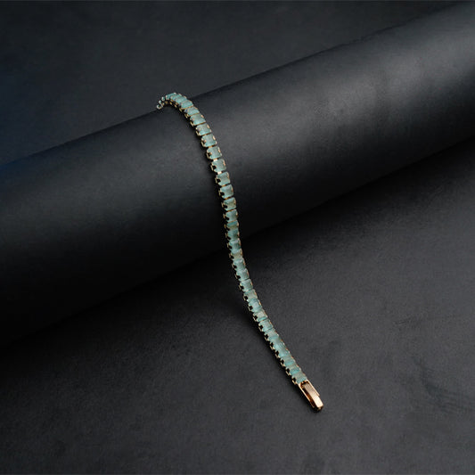 Sky Green Crystal Diamond Bracelet -316L