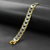 12mm Platinum Gold Bracelet -316L