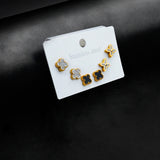 3 Pieces Colver Stud Earrings