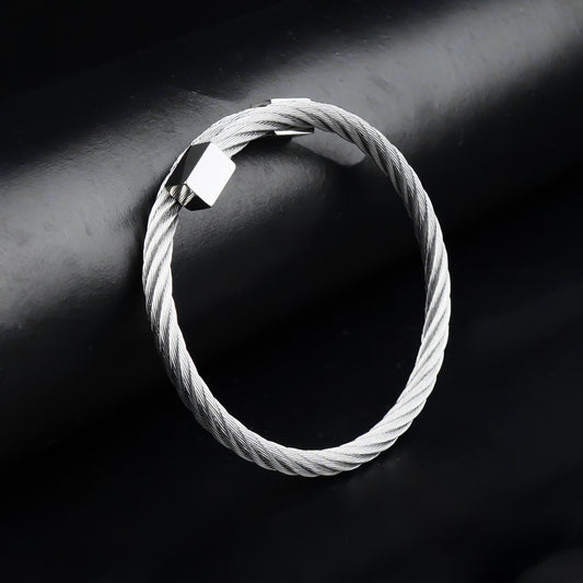 5mm Silver Metallic Bangle -316L