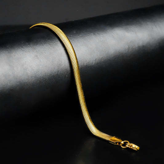 6mm Golden Flex Snake Chain Bracelet -316L