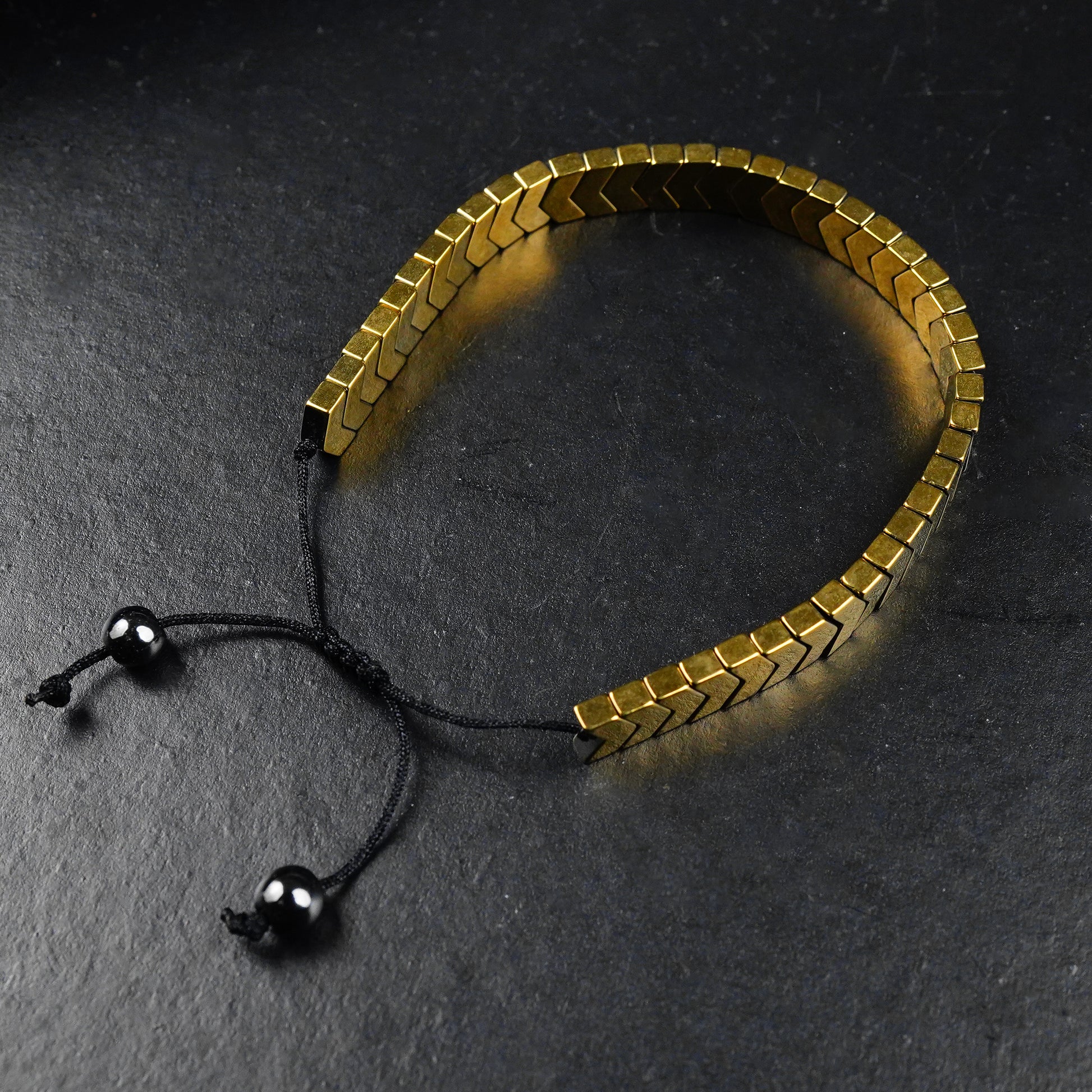 8mm Golden Arrow Hematite Bracelet -316L