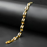 8mm Golden Moonlit chain Bracelet -316L