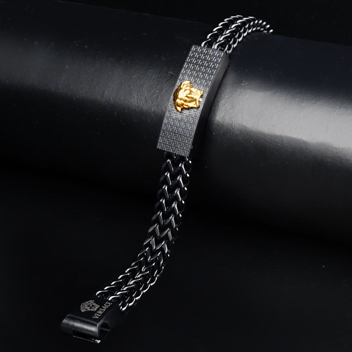 Black Versace Chain Bracelet -316L