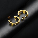 Golden Cartier Diamond Earrings