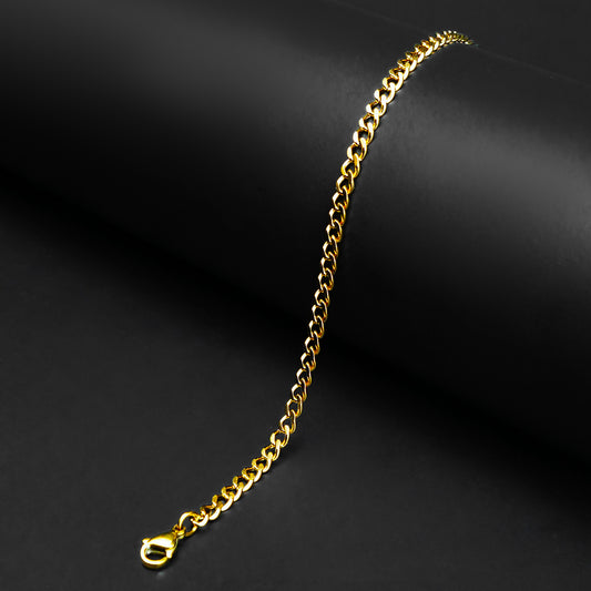 5mm Golden Flex Link Curb chain Bracelet -316L