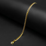 5mm Golden Flex Link Curb chain Bracelet -316L