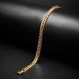 4mm Golden flex Miami Cuban chain Bracelet