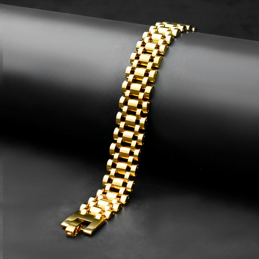 15mm Golden Regal Link chain Bracelet -316L