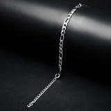 5 mm Silver Flex Figaro Chain Bracelet -316L