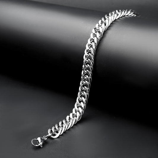 Silver Flex Miami Cuban Chain Bracelet