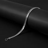 Silver Flex Cuban Curb Chain Bracelet