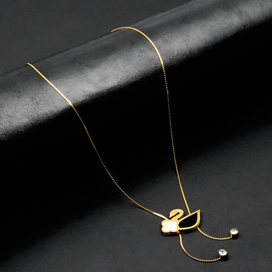 Swan pendant with Golden chain -316L