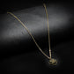 Golden Van Cleef Pendant with Golden Cable Chain -316L