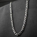 13mm Silver Flex Figaro Chain-316L