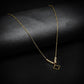 Golden Flex  Van Cleef Pendant with Golden Cable Chain -316L