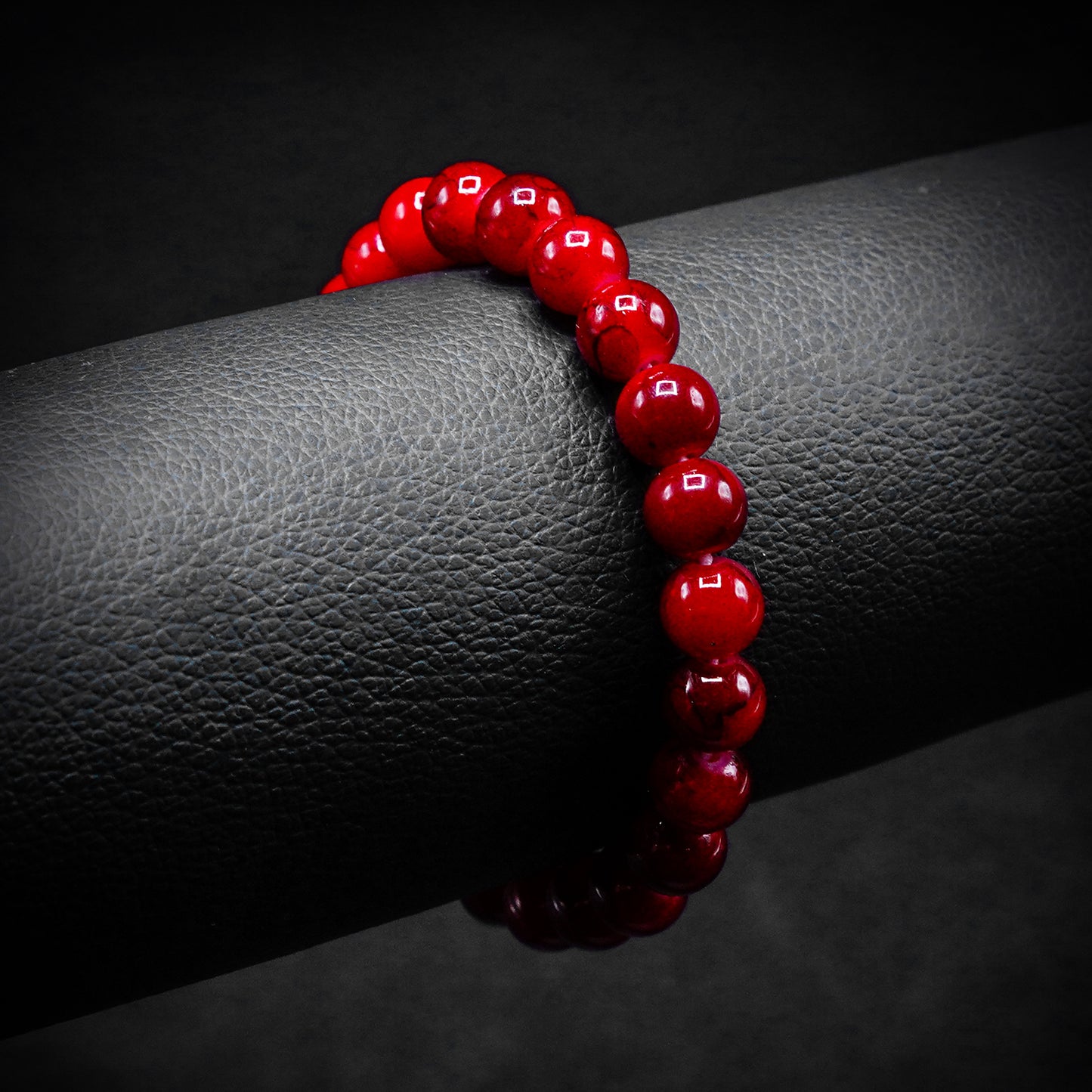 8mm Maroon Beaded bracelet