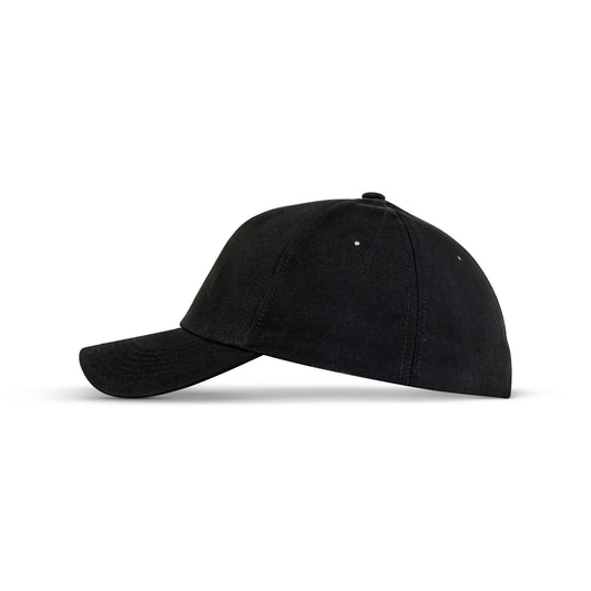 Classic Black Front Plain Fitted P-Cap