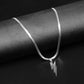 Silver Thunder Pendant with Silver Herringbone Chain -316L
