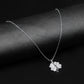Silver Chic Clover Pendant with Silver Cable Chain -316L