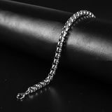 6.5mm Silver Square Rolo Chain Bracelet -316L