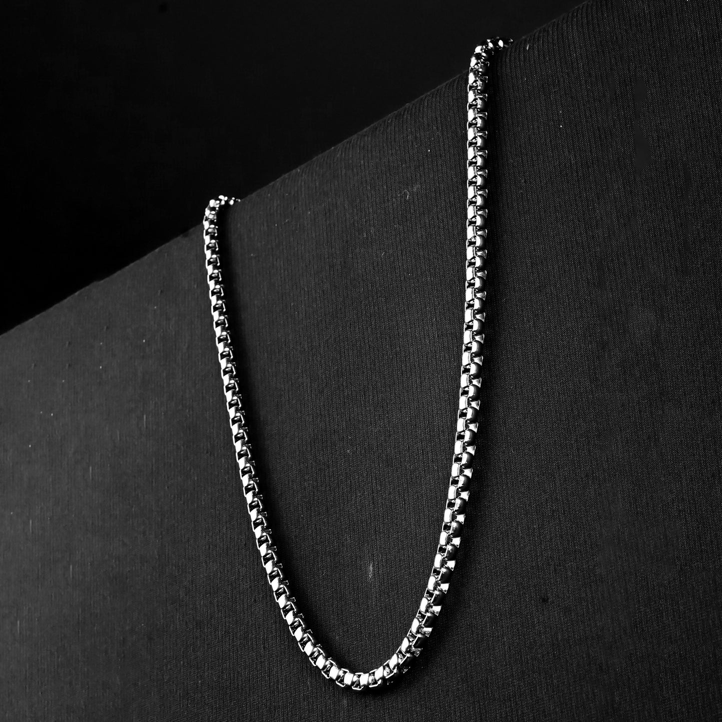 5mm Silver Square Rolo Chain -316L